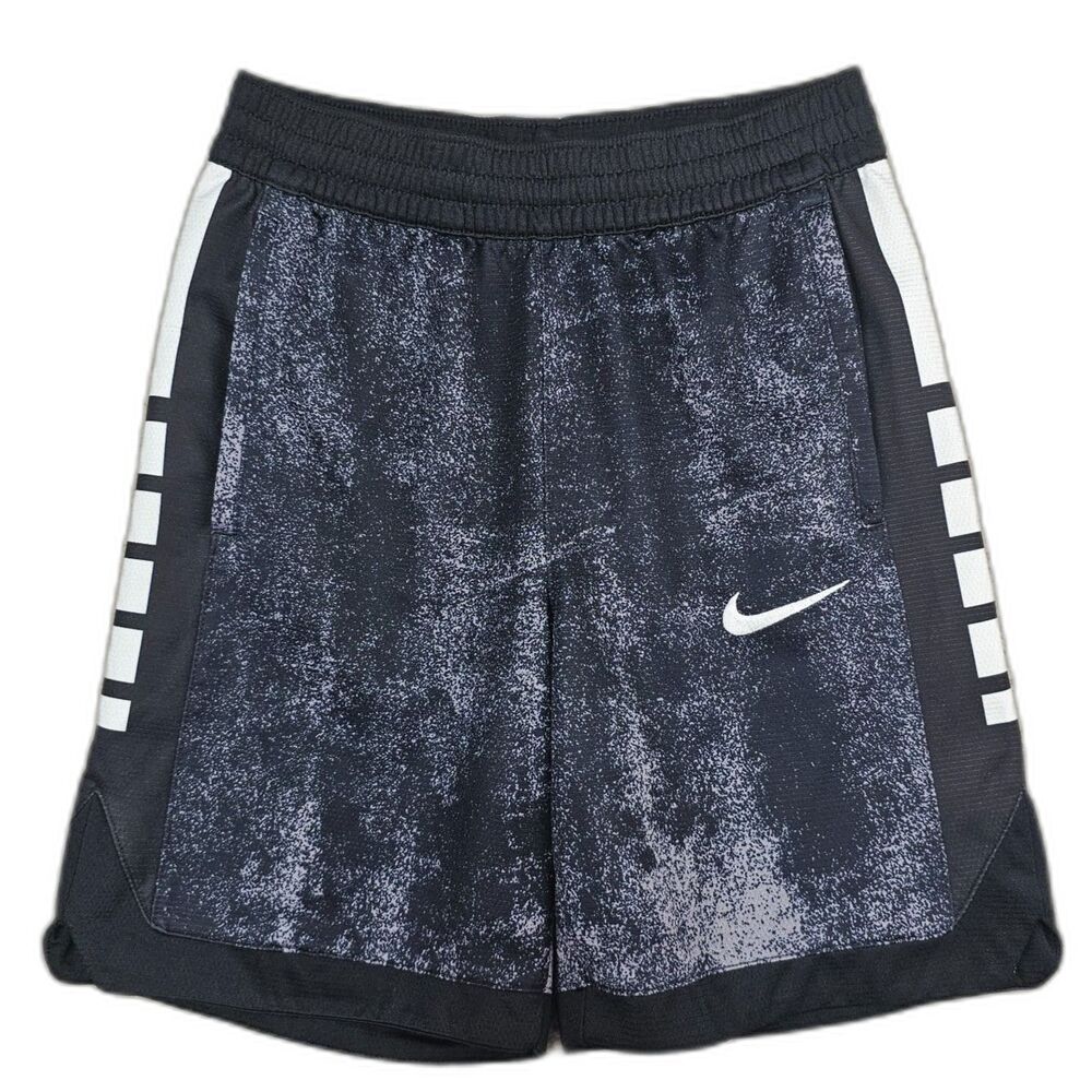 Nike Dri-FIT Elite Basketball Shorts Youth Medium Gray Black Camo Athletic